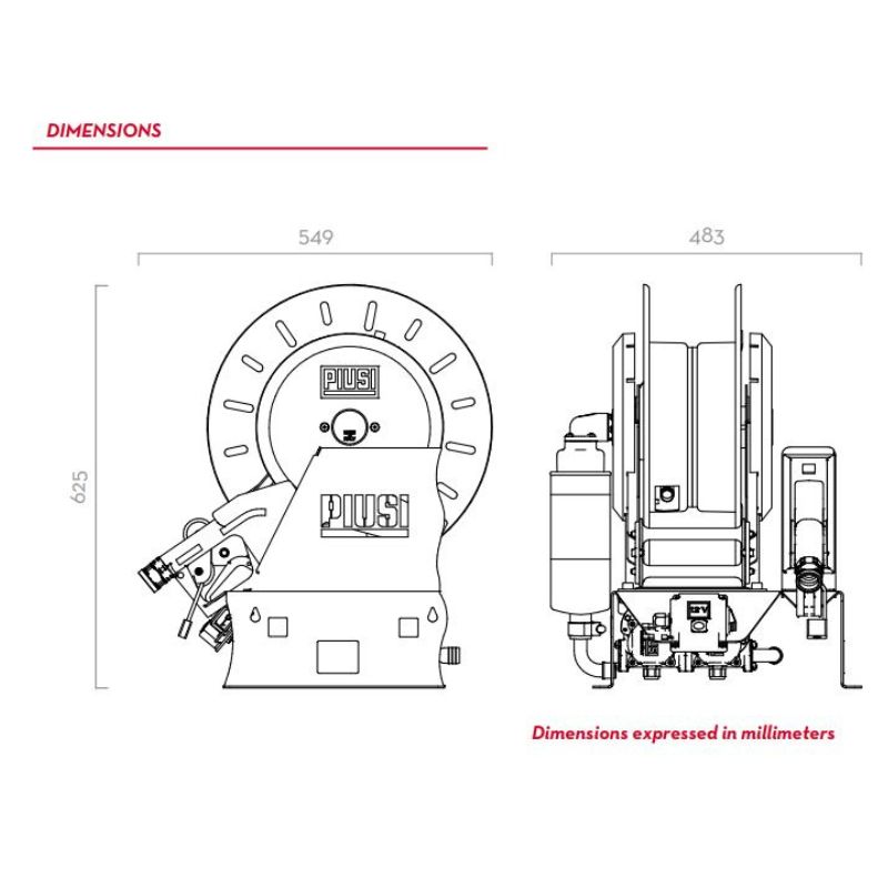 Kit pentru transfer motorina PITSTOP 24V cu tambur automat si 14M furtun - imagine 3