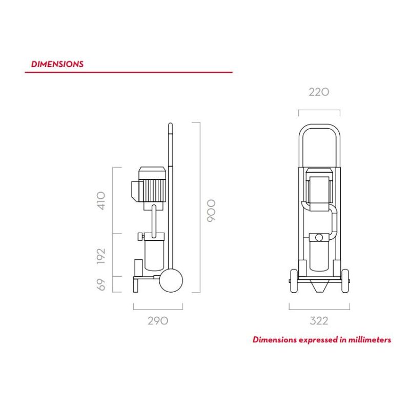 Kit mobil DEPUROIL, 230V, 50 l/min pentru filtrare si transfer ulei - imagine 2